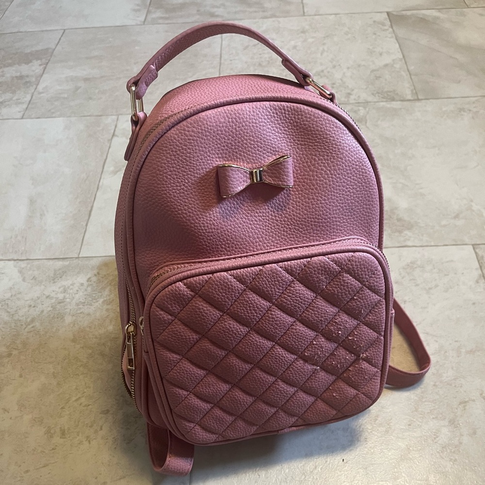 Pink mini backpack